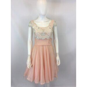 Drea Women's Pink Tulle Fit and Flare Dress Size S